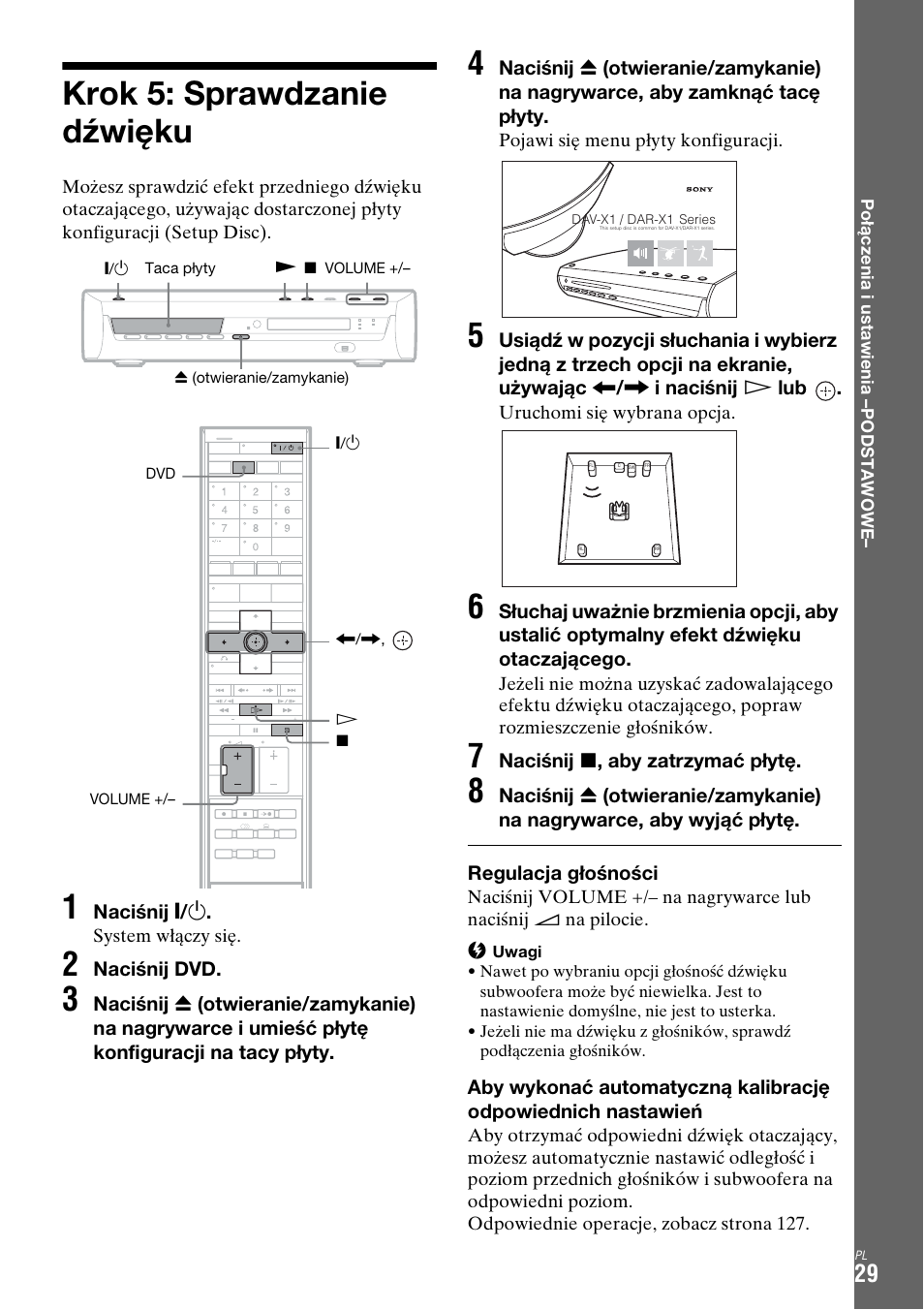 Krok 5: sprawdzanie dźwięku | Sony DAR-X1R User Manual | Page 489 / 623