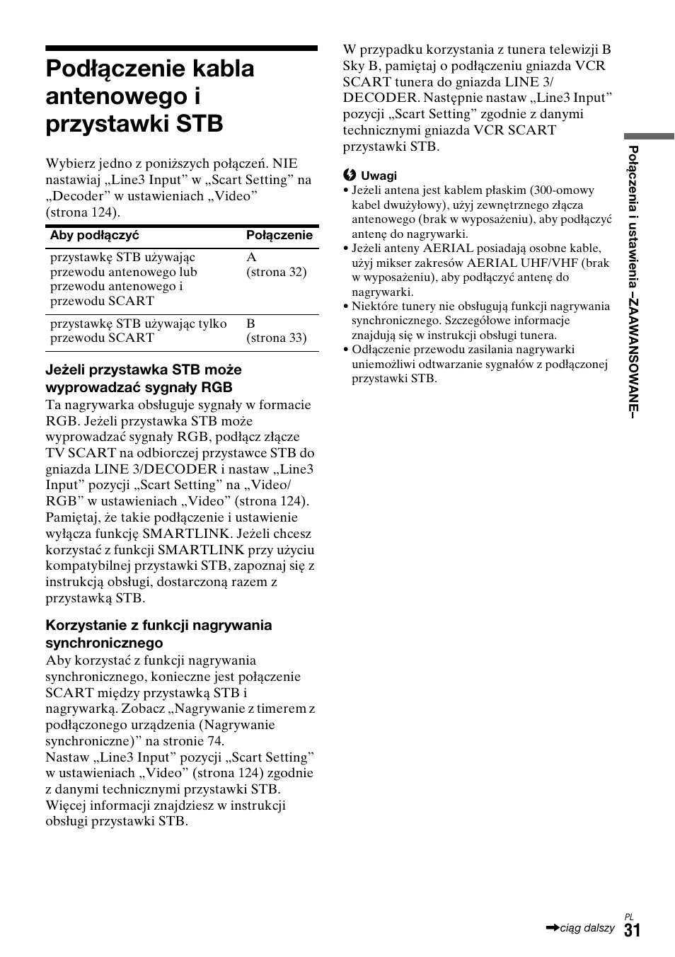 Podłączenie kabla antenowego i przystawki stb | Sony DAR-X1R User Manual | Page 491 / 623
