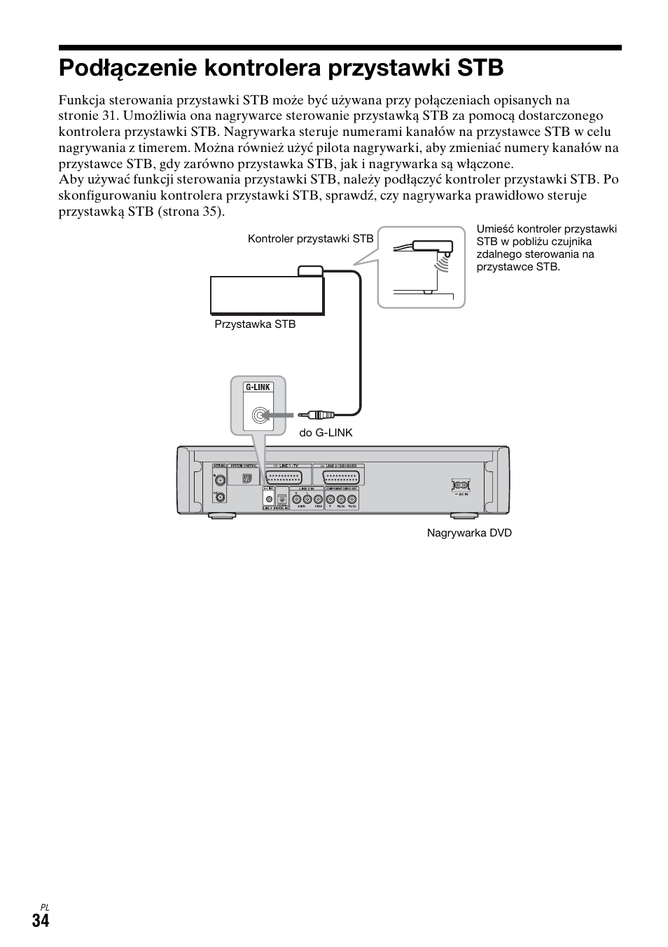 Podłączenie kontrolera przystawki stb | Sony DAR-X1R User Manual | Page 494 / 623
