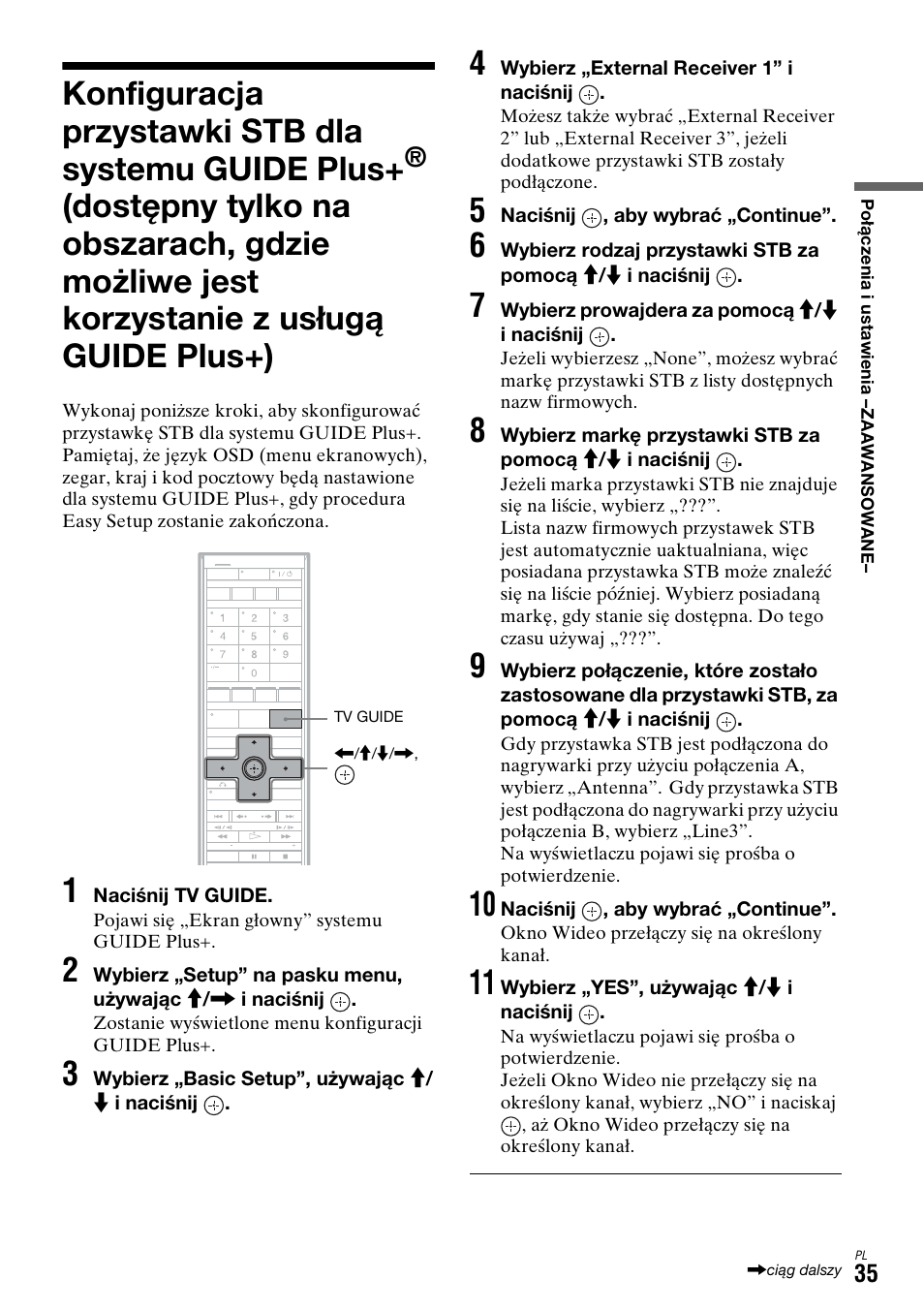 Konfiguracja przystawki stb dla systemu guide plus | Sony DAR-X1R User Manual | Page 495 / 623