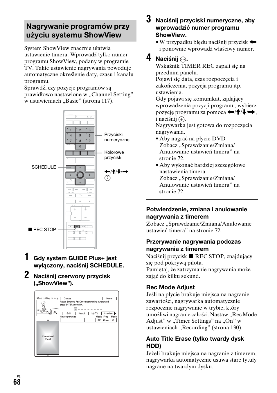 Nagrywanie programów przy użyciu systemu showview | Sony DAR-X1R User Manual | Page 528 / 623
