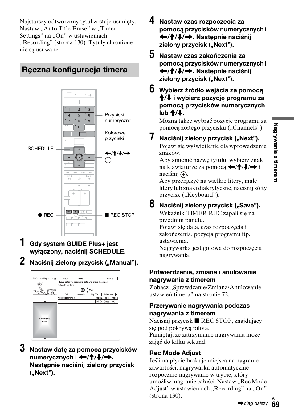 Ręczna konfiguracja timera | Sony DAR-X1R User Manual | Page 529 / 623