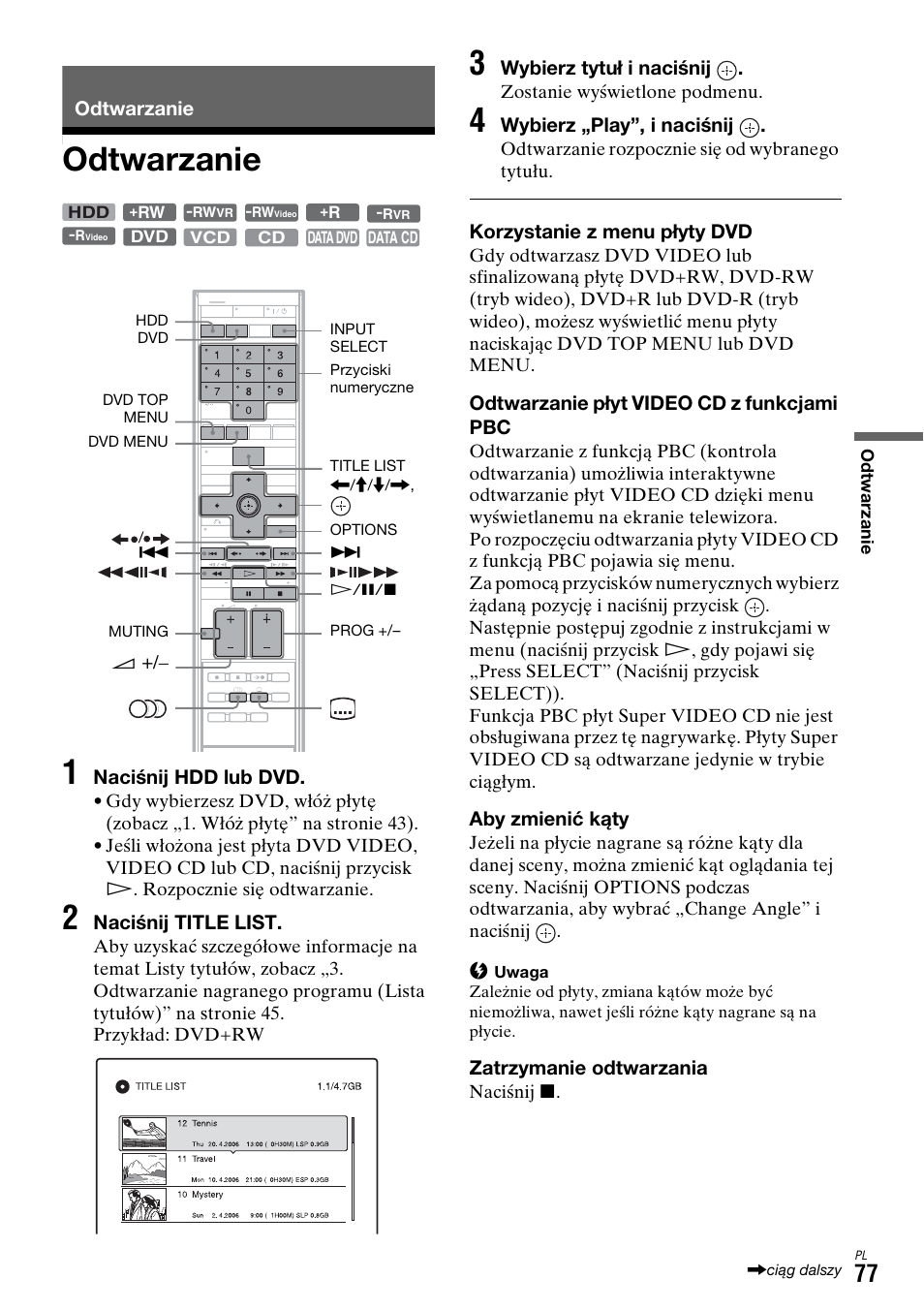 Odtwarzanie, Odtwarzanie 1 | Sony DAR-X1R User Manual | Page 537 / 623