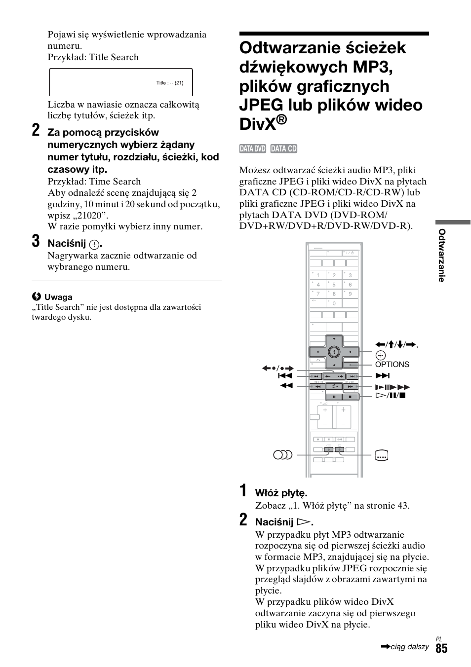 Divx, Na stronie 85 | Sony DAR-X1R User Manual | Page 545 / 623