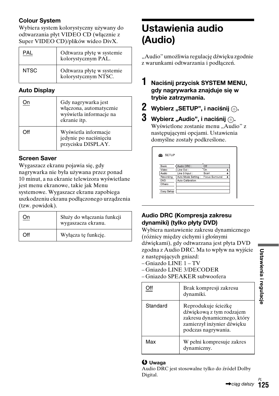 Ustawienia audio (audio) | Sony DAR-X1R User Manual | Page 585 / 623