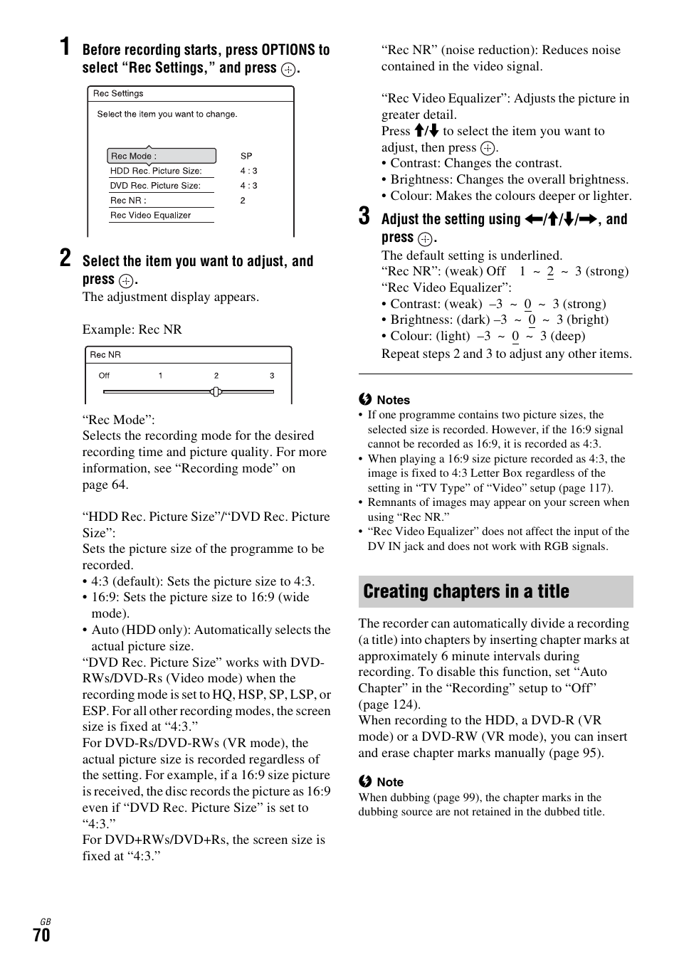 Creating chapters in a title | Sony DAR-X1R User Manual | Page 70 / 623
