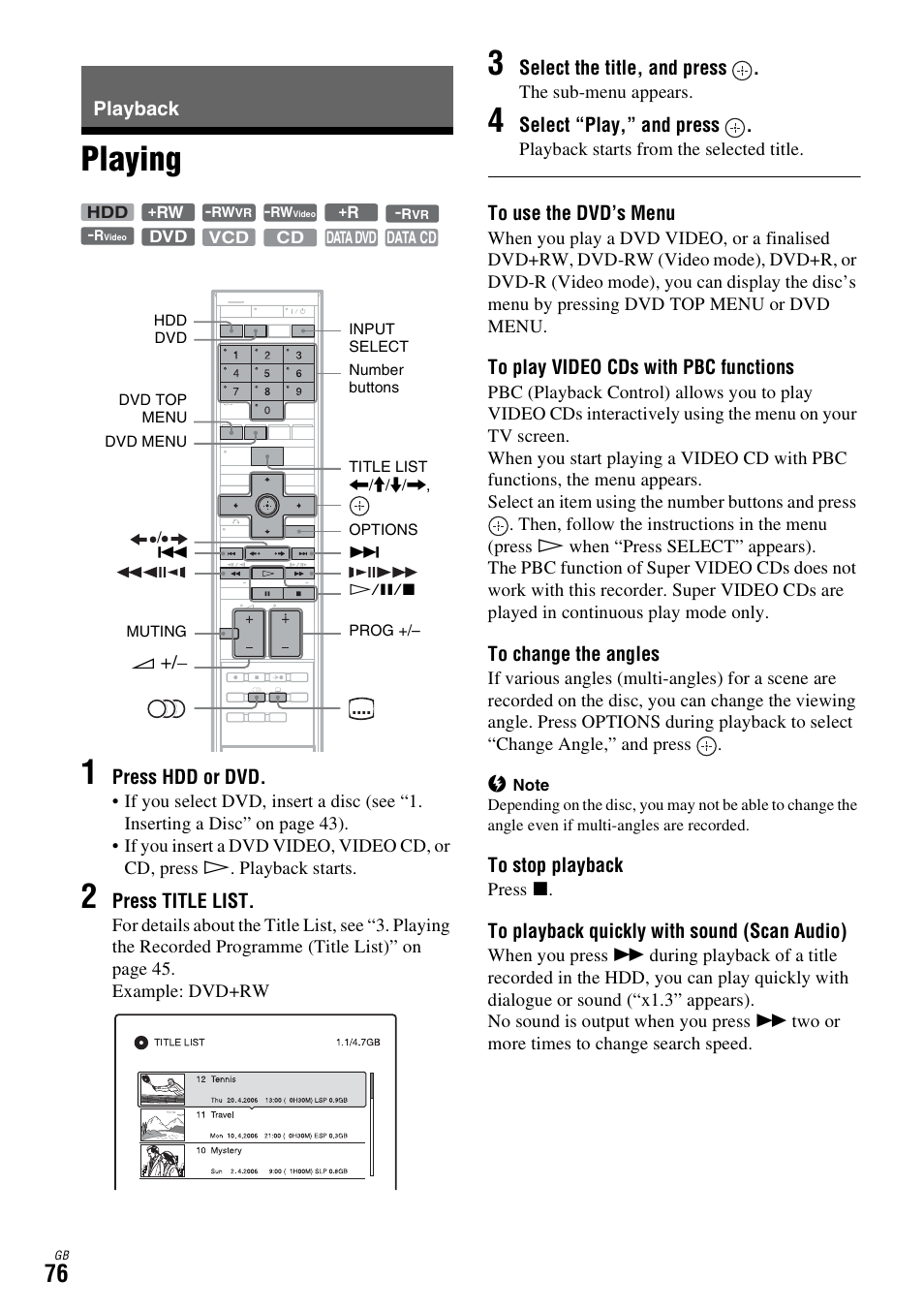 Playback, Playing, Playing 1 | Sony DAR-X1R User Manual | Page 76 / 623