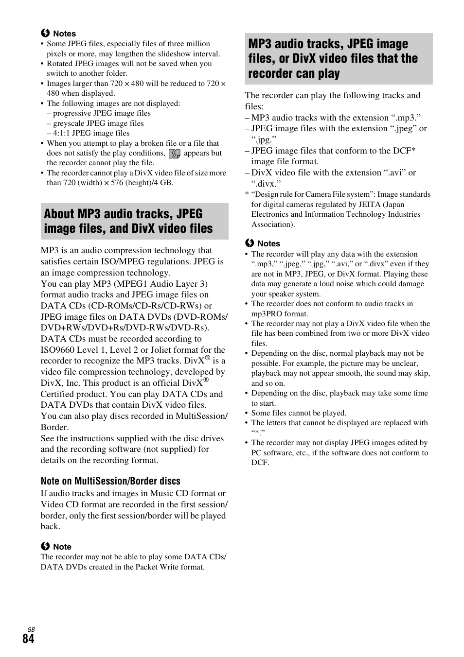 The recorder can play | Sony DAR-X1R User Manual | Page 84 / 623