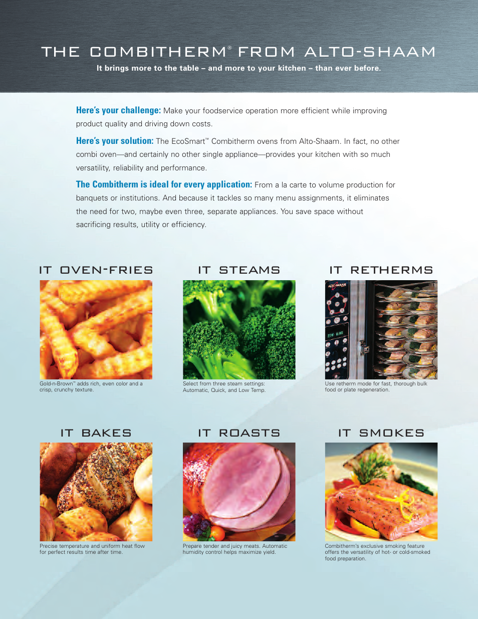 The combitherm | Alto-Shaam Combitherm Combi Oven User Manual | Page 2 / 12