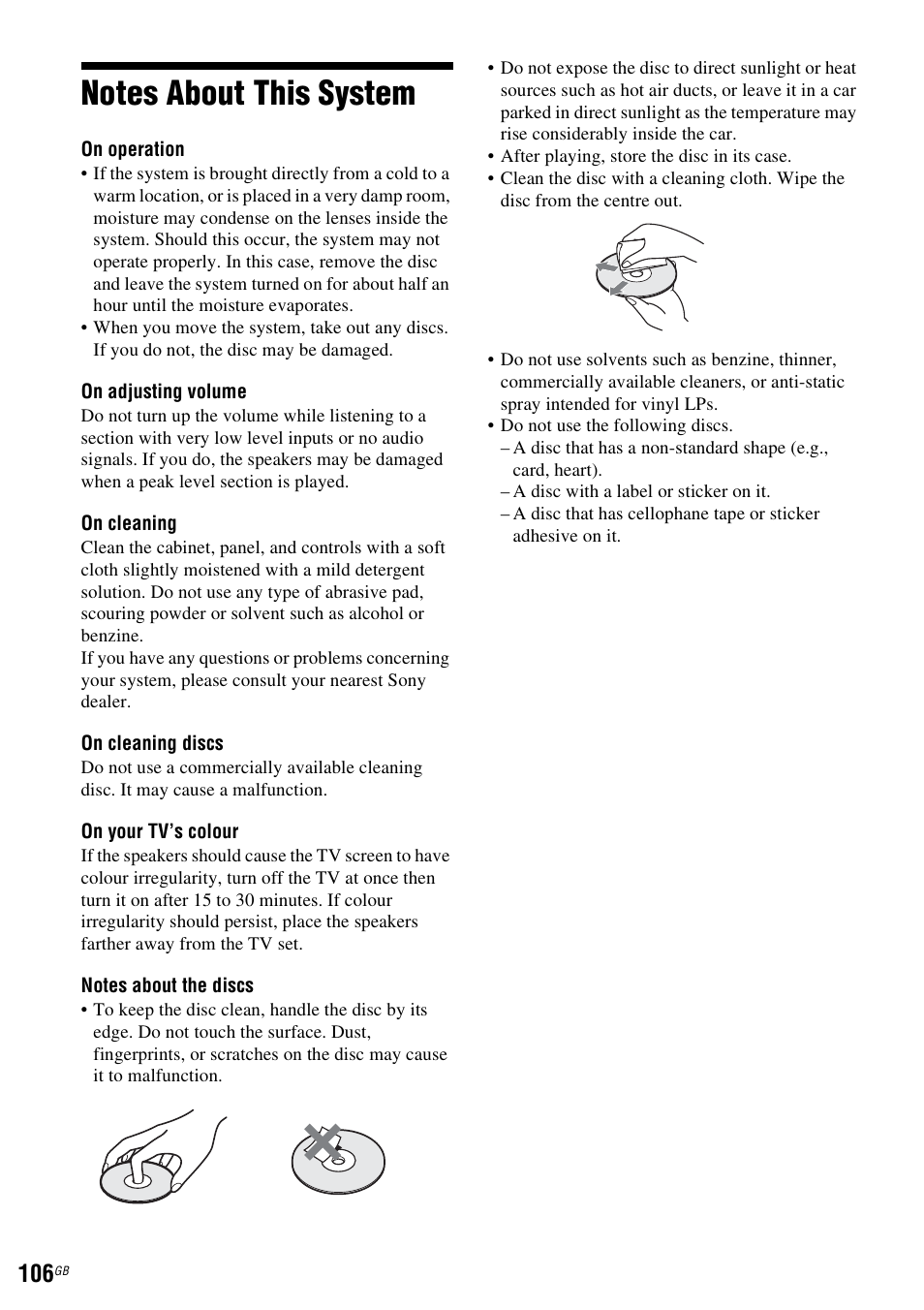 Notes about this system | Sony DAR-RD100 User Manual | Page 106 / 508