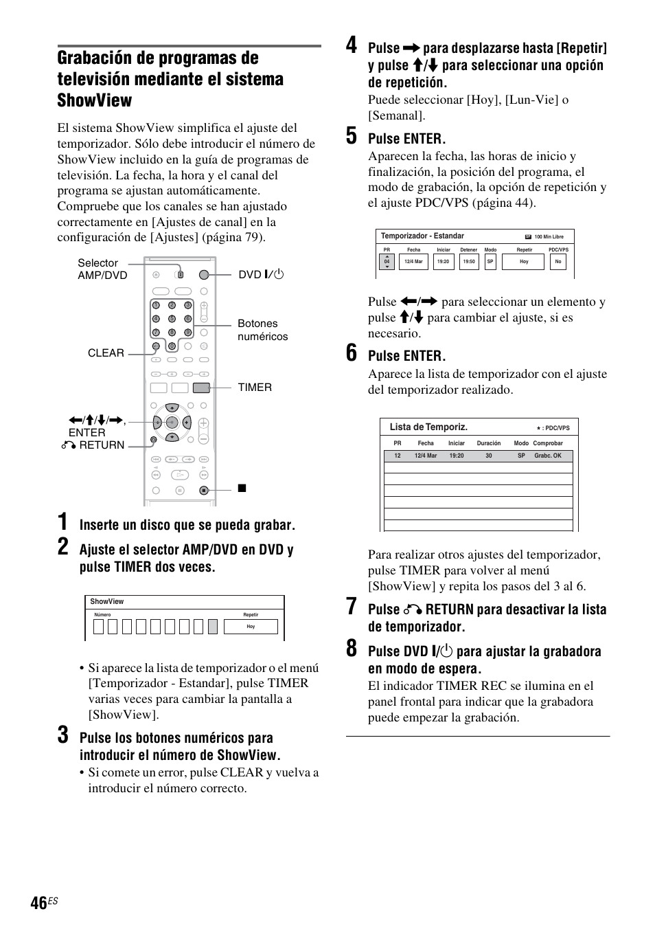 Inserte un disco que se pueda grabar, Pulse enter, Puede seleccionar [hoy], [lun-vie] o [semanal | Sony DAR-RD100 User Manual | Page 166 / 508