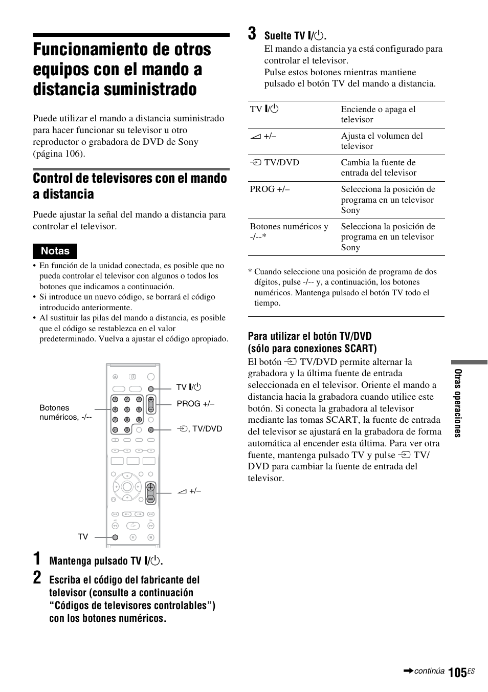 Control de televisores con el mando a distancia | Sony DAR-RD100 User Manual | Page 225 / 508