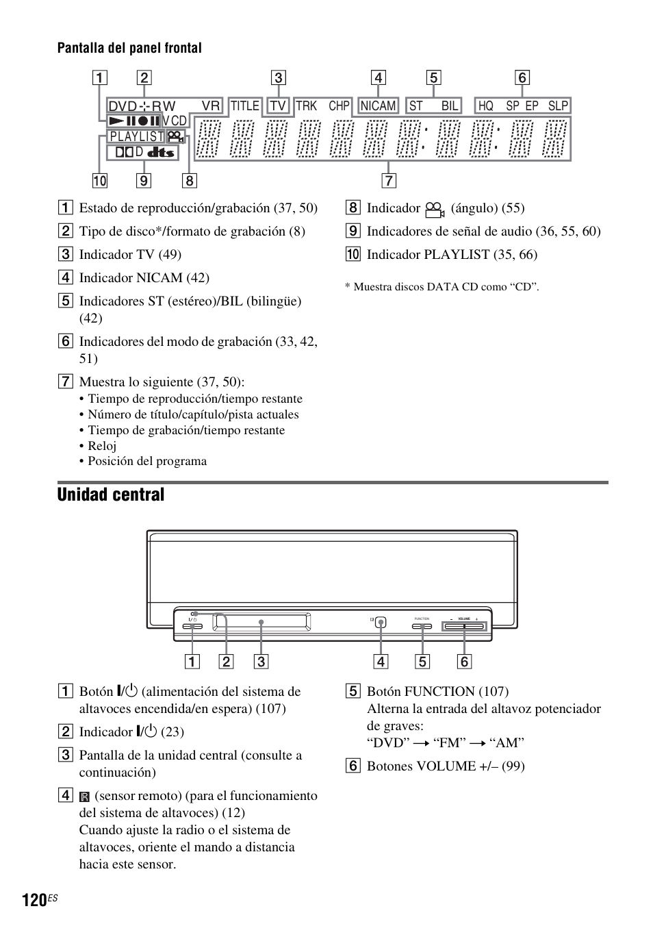 Unidad central | Sony DAR-RD100 User Manual | Page 240 / 508