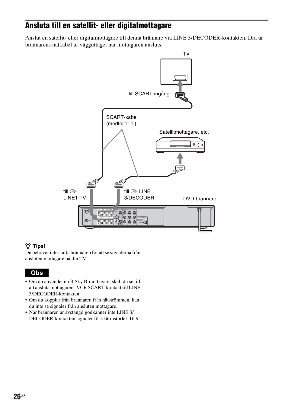 Ansluta till en satellit- eller digitalmottagare | Sony DAR-RD100 User Manual | Page 276 / 508