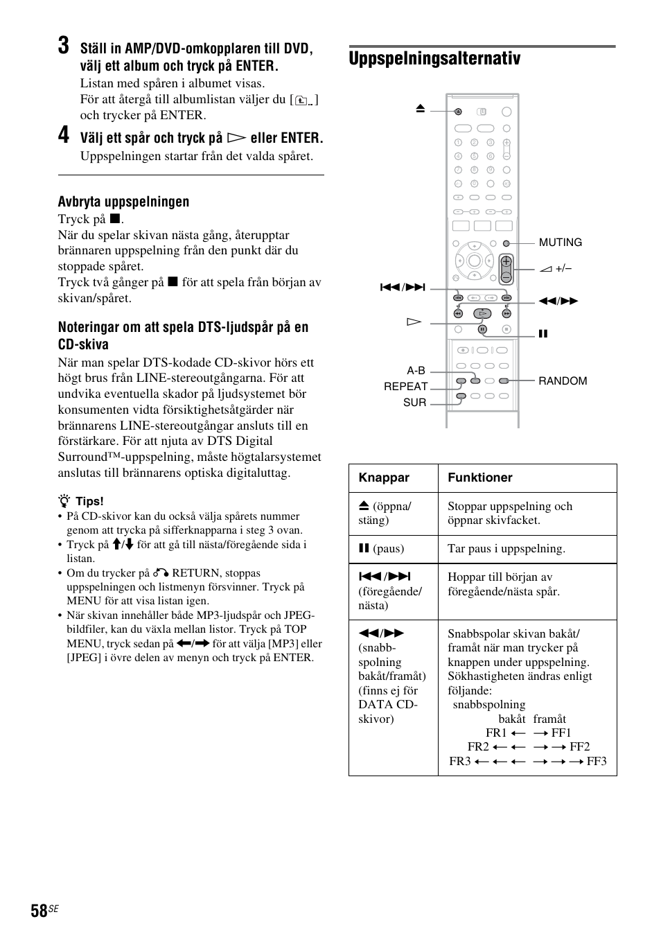 Uppspelningsalternativ | Sony DAR-RD100 User Manual | Page 308 / 508