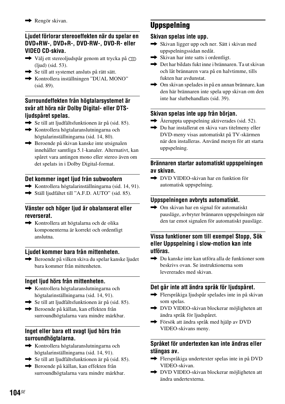 Uppspelning | Sony DAR-RD100 User Manual | Page 354 / 508