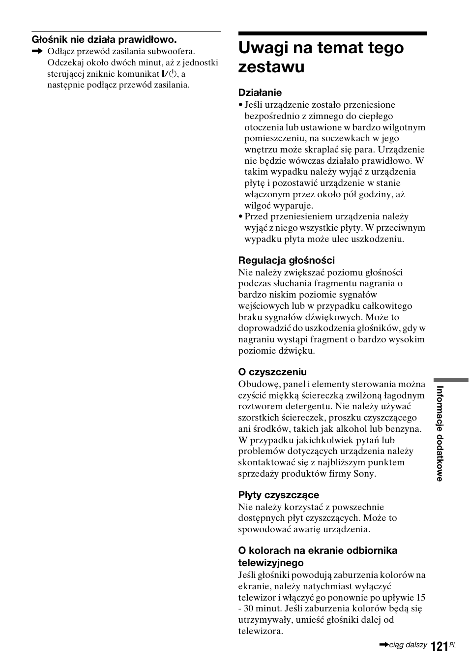 Uwagi na temat tego zestawu | Sony DAR-RD100 User Manual | Page 493 / 508