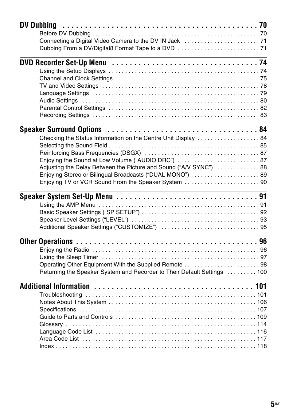 Sony DAR-RD100 User Manual | Page 5 / 508