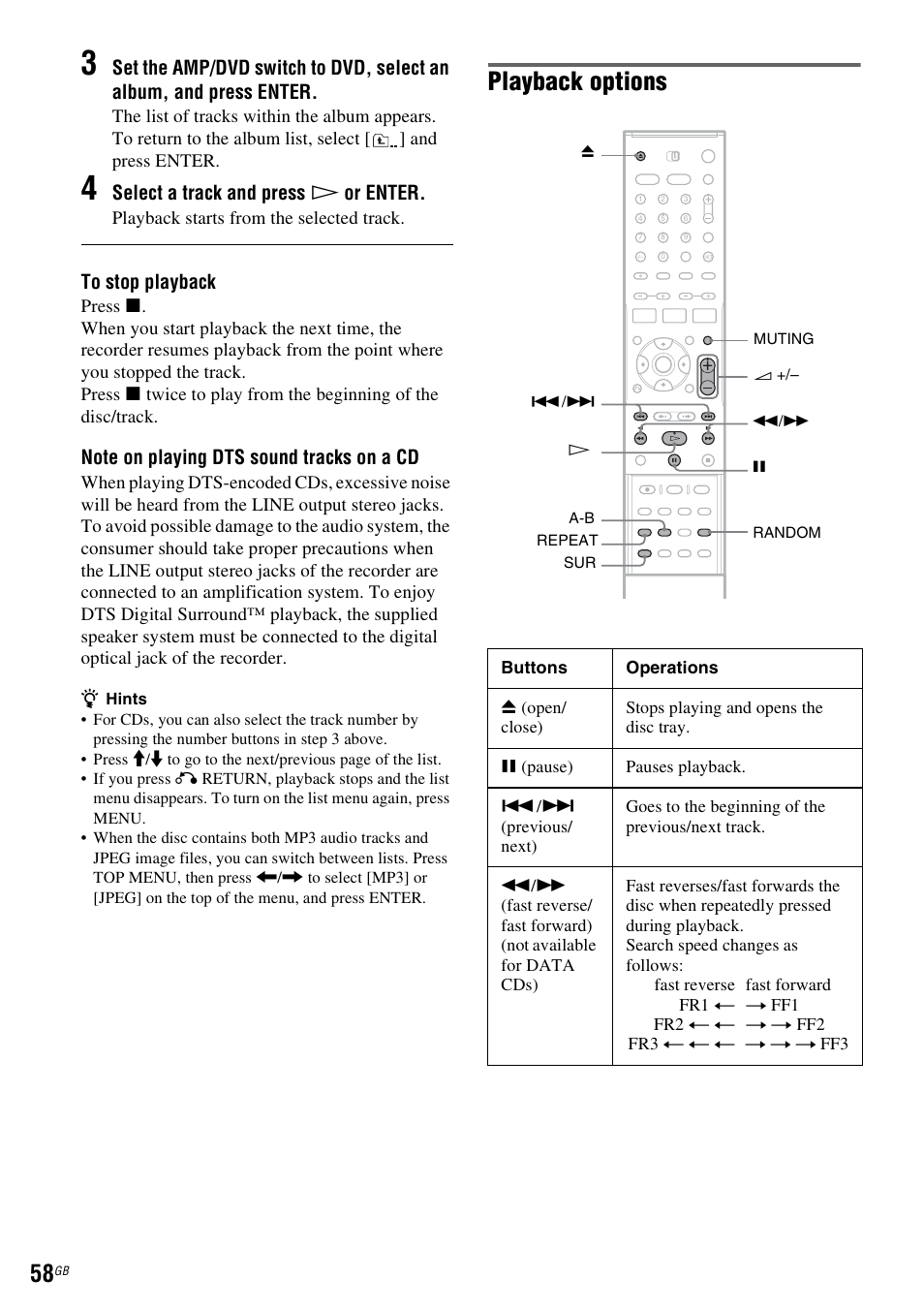 Playback options | Sony DAR-RD100 User Manual | Page 58 / 508