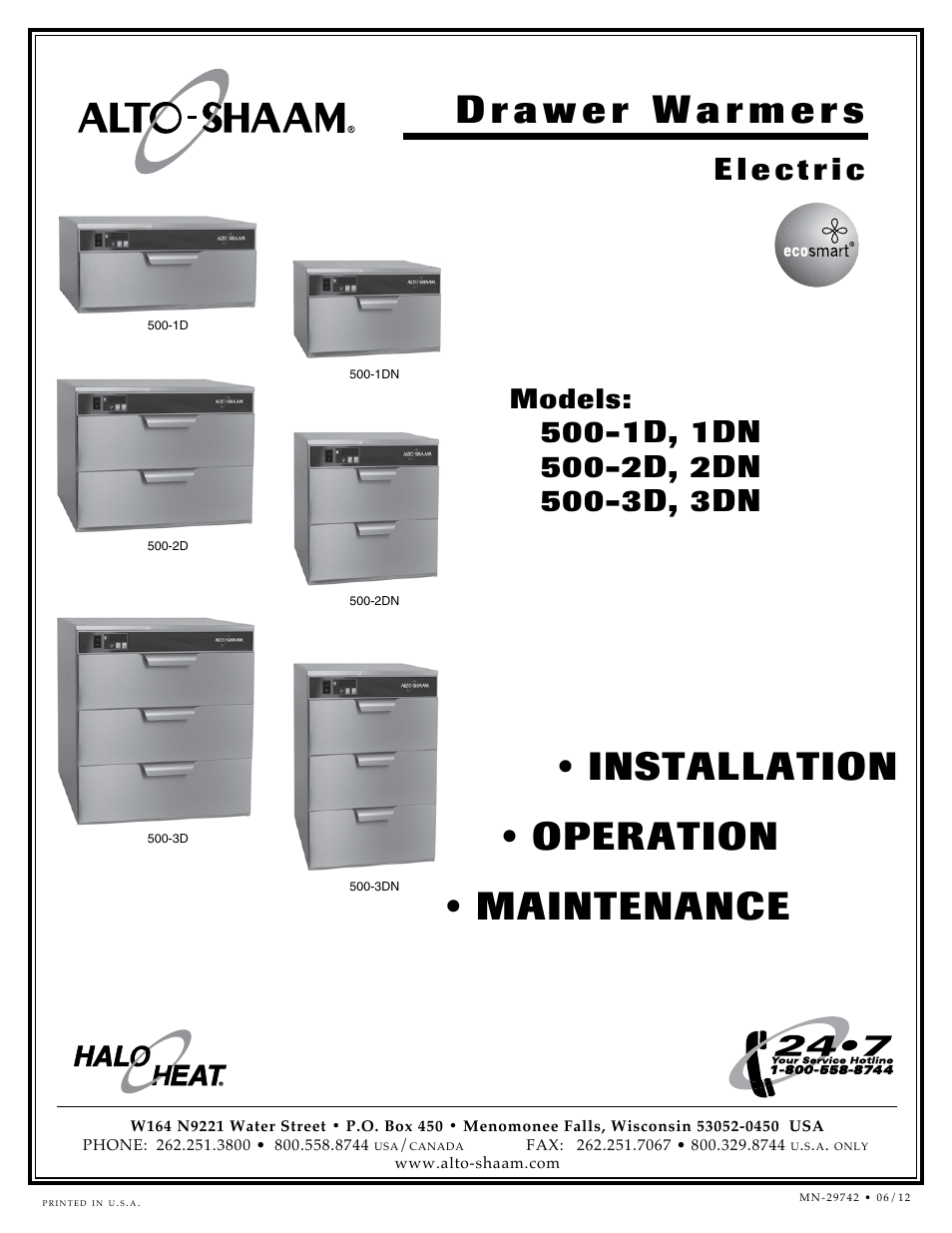 Alto-Shaam Drawer Warmers 3DN User Manual | 27 pages