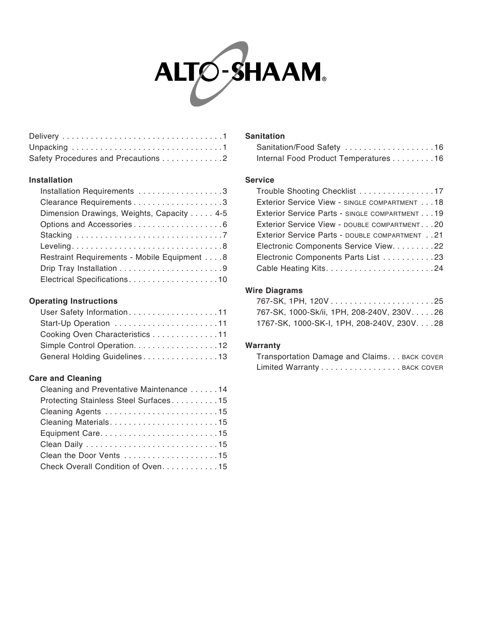 Alto-Shaam Cook User Manual | Page 2 / 30