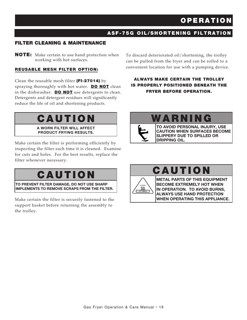 Alto-Shaam FRYTECH ASF-60G series User Manual | Page 21 / 62