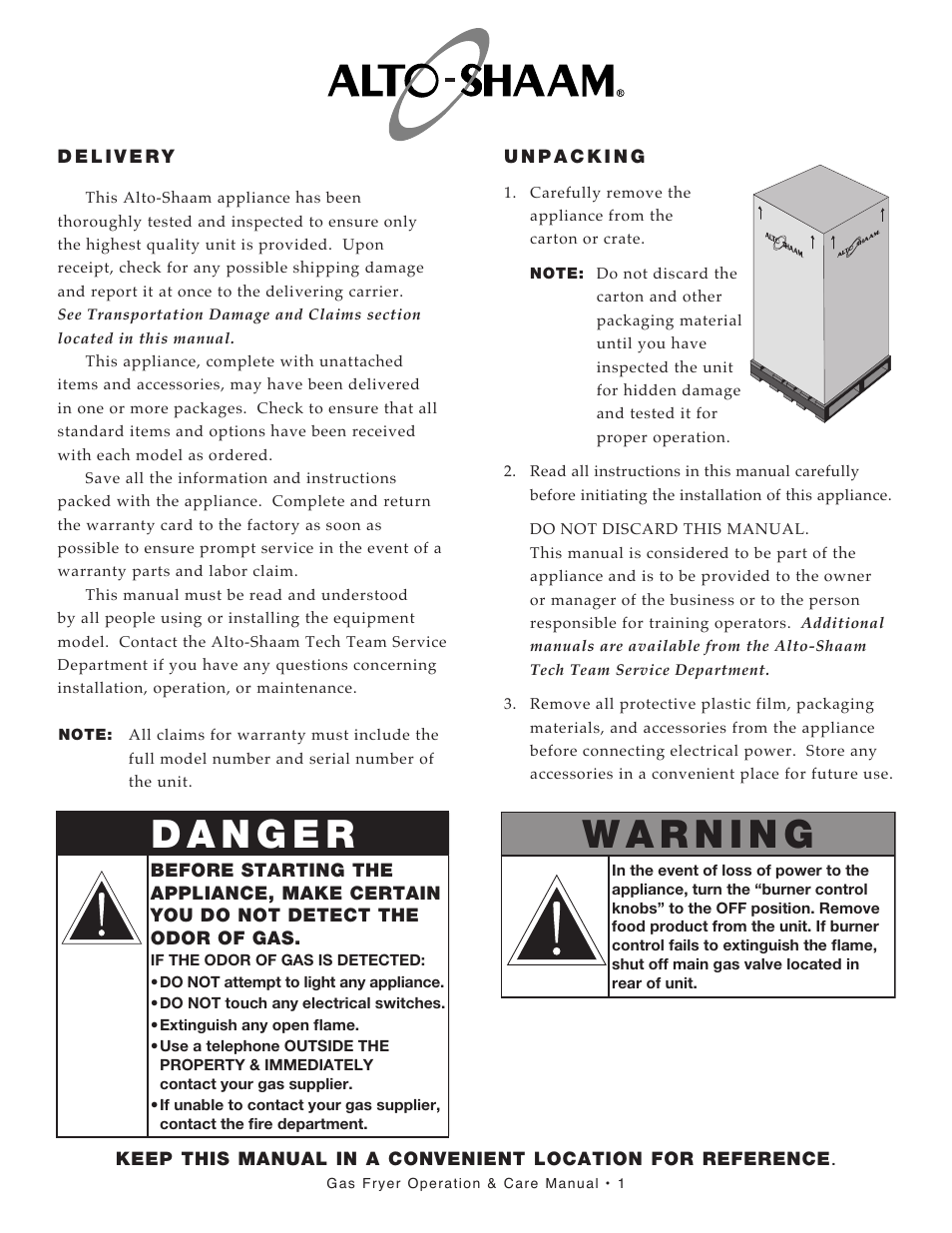 Alto-Shaam FRYTECH ASF-60G series User Manual | Page 3 / 62