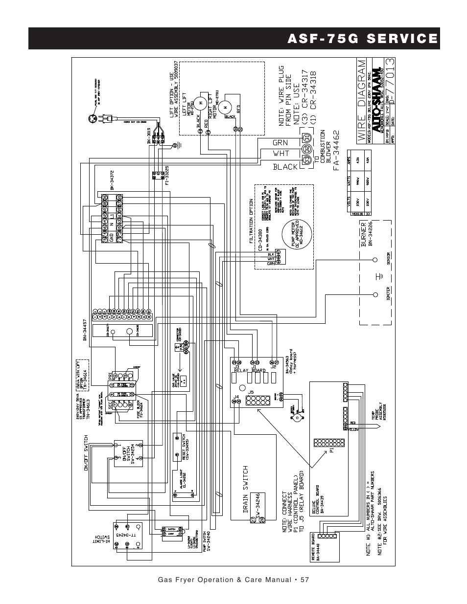 Alto-Shaam FRYTECH ASF-60G series User Manual | Page 59 / 62