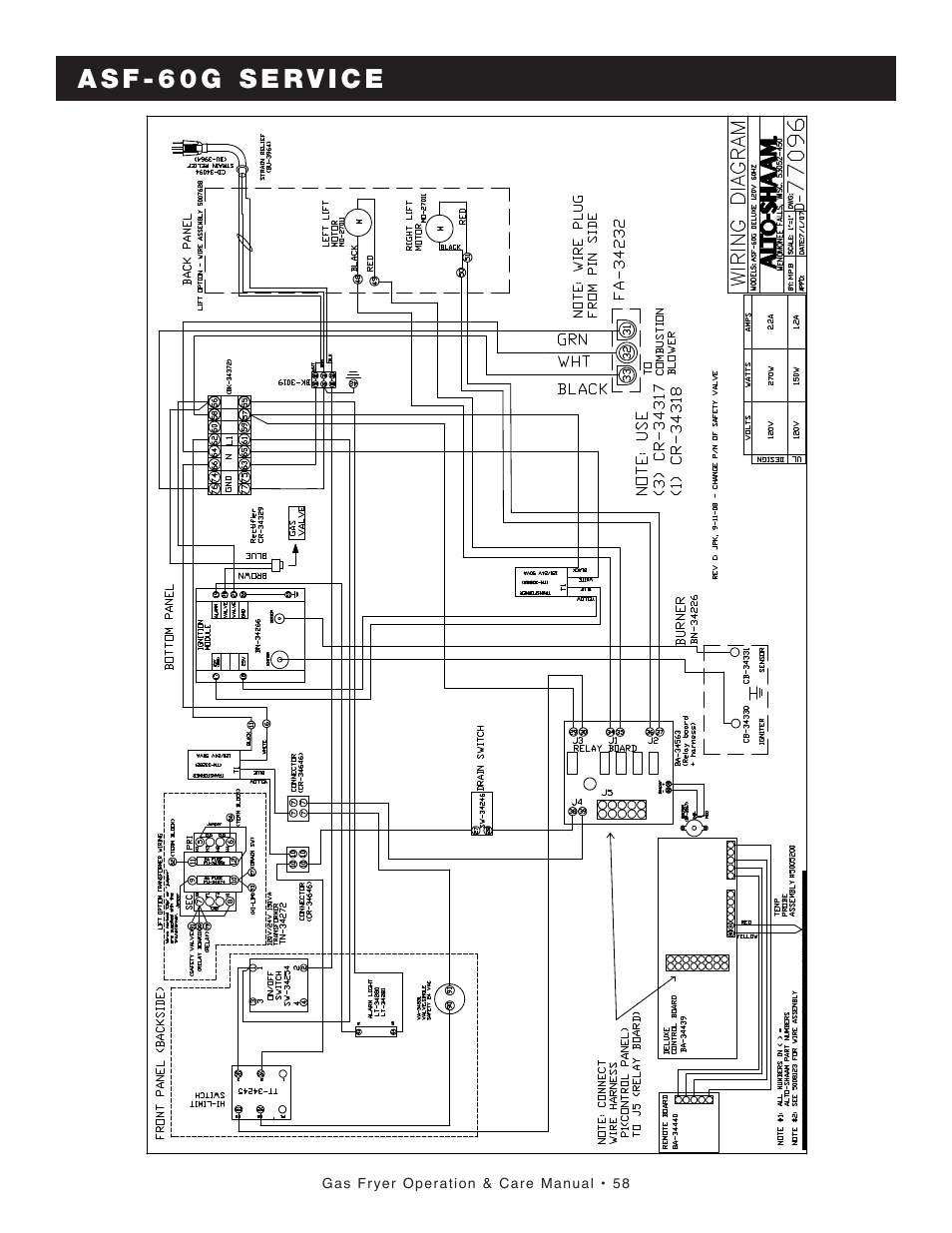 Alto-Shaam FRYTECH ASF-60G series User Manual | Page 60 / 62