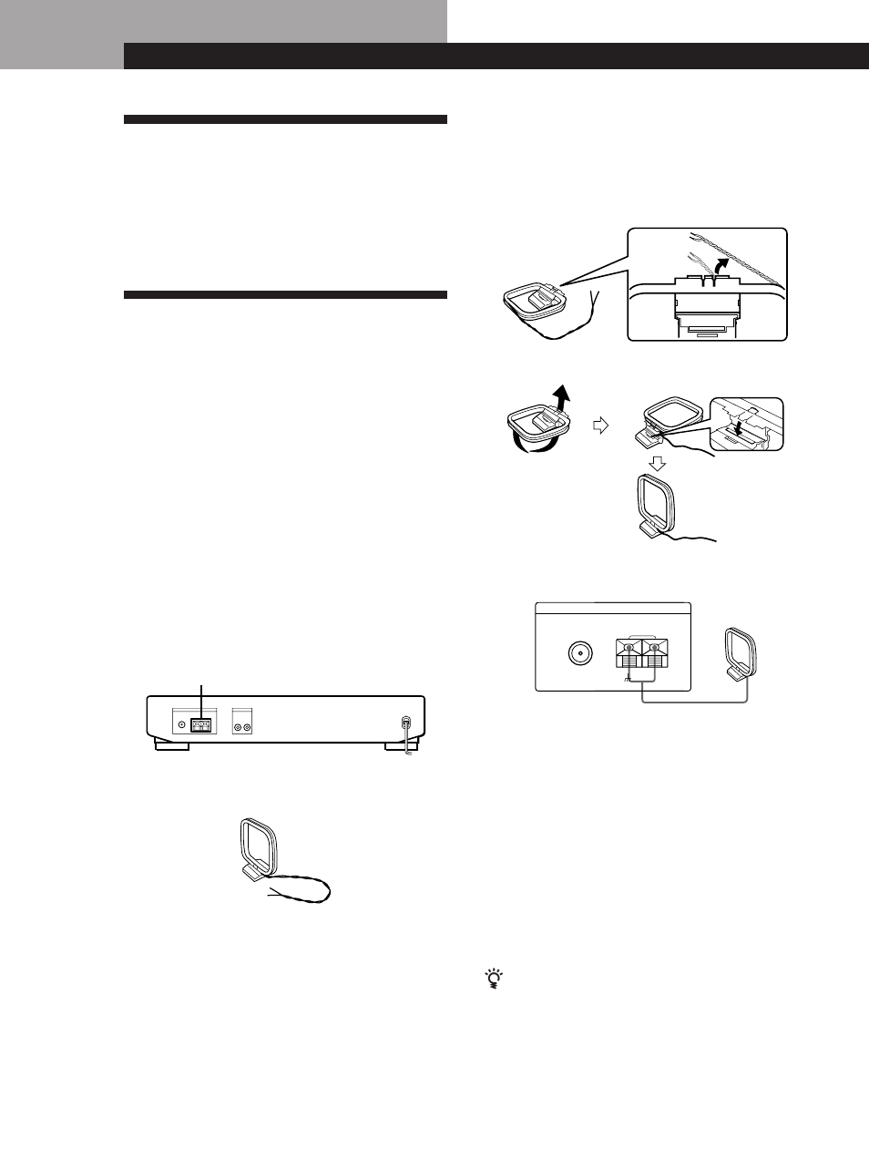 Unpacking, Hooking up the system, Getting started | Before you get started, Am aerial hookups | Sony ST-SB920 User Manual | Page 4 / 44