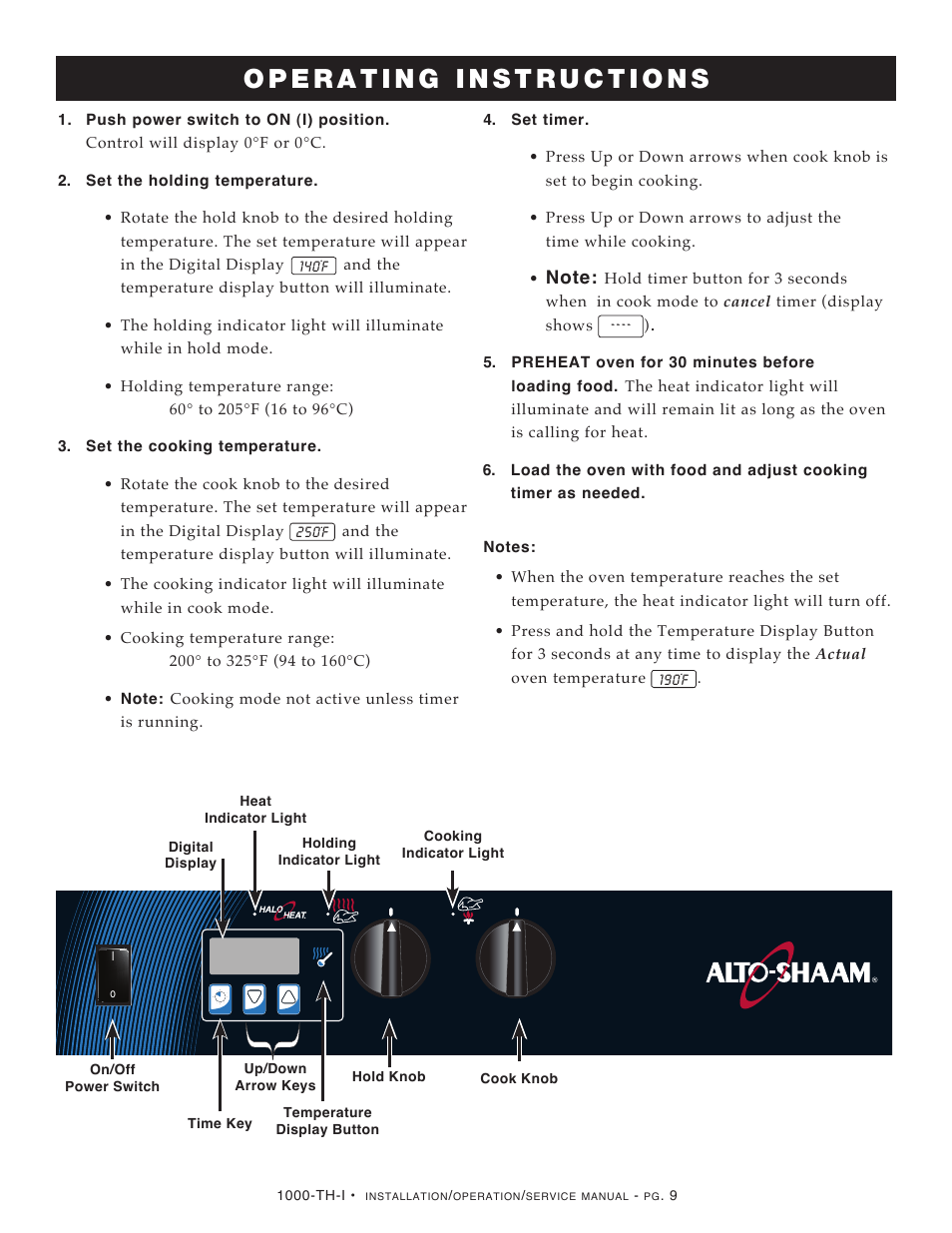 Alto-Shaam Halo Heat 1000-TH-I User Manual | Page 11 / 22
