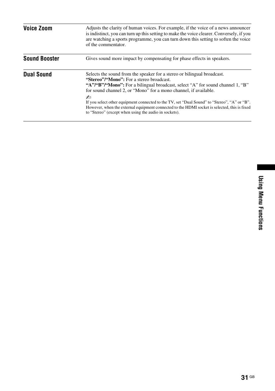 Sony KDL-46X3500 User Manual | Page 31 / 164