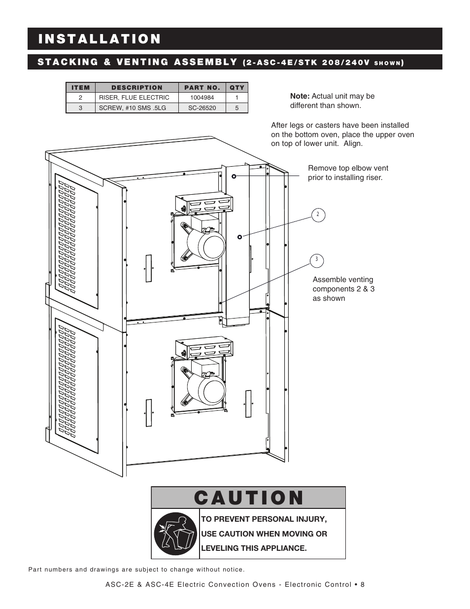 Alto-Shaam Convection Oven ASC-2E User Manual | Page 10 / 34