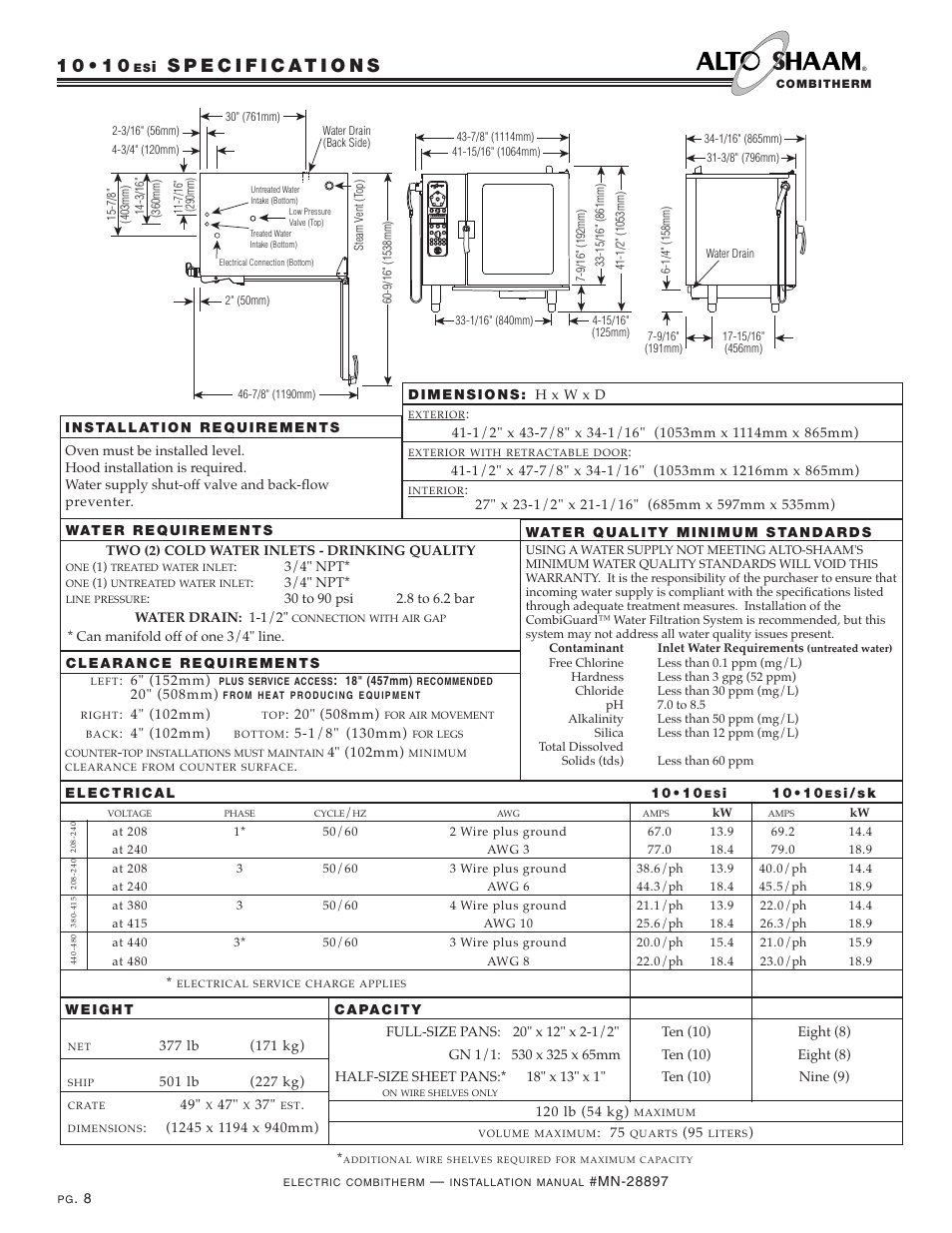 Alto-Shaam VHES-10 User Manual | Page 10 / 37