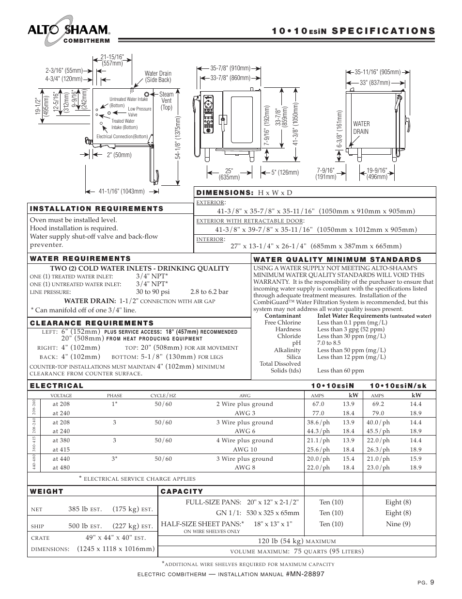 Alto-Shaam VHES-10 User Manual | Page 11 / 37