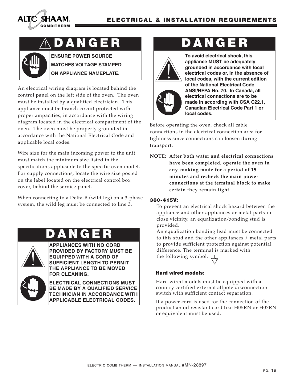 Alto-Shaam VHES-10 User Manual | Page 21 / 37