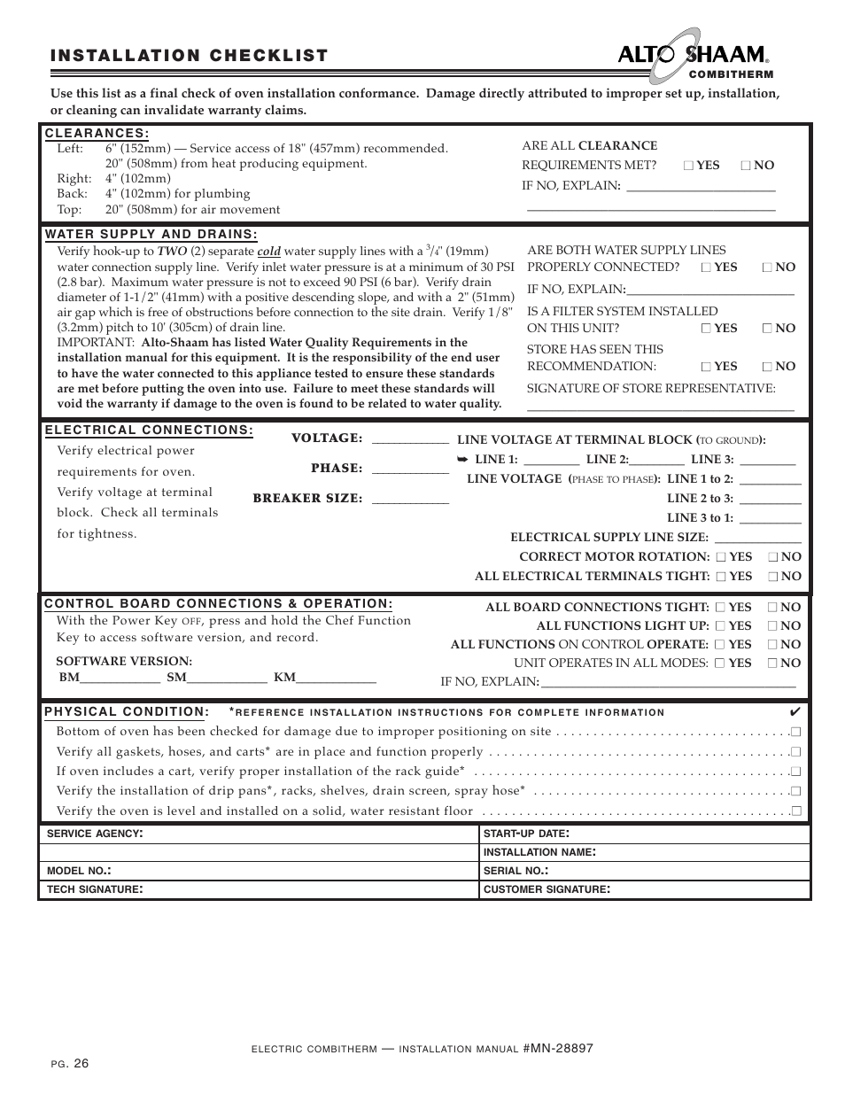 Alto-Shaam VHES-10 User Manual | Page 28 / 37