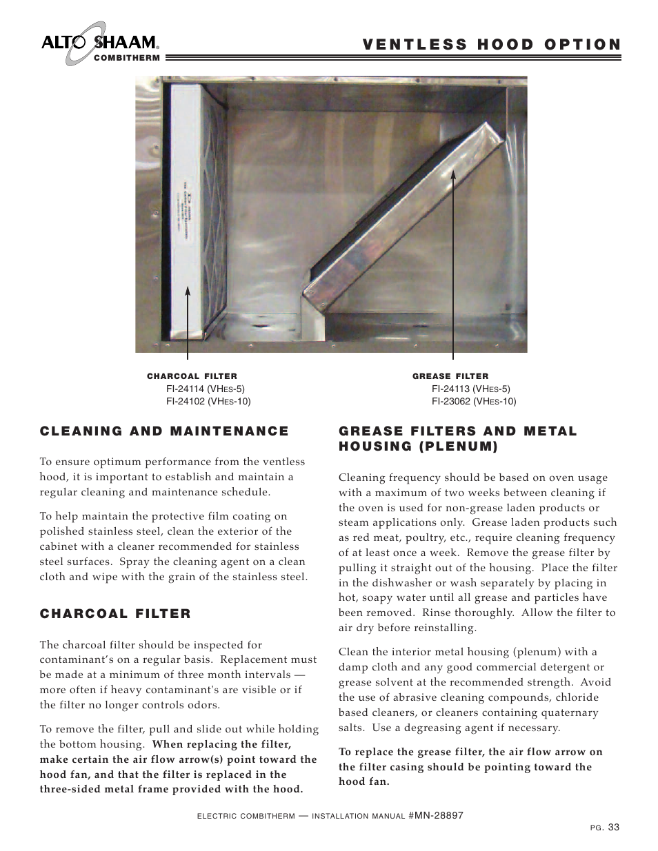 Alto-Shaam VHES-10 User Manual | Page 35 / 37