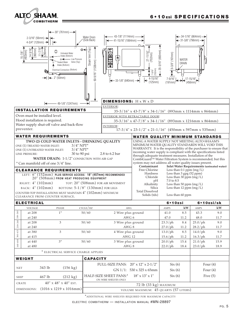 Alto-Shaam VHES-10 User Manual | Page 7 / 37