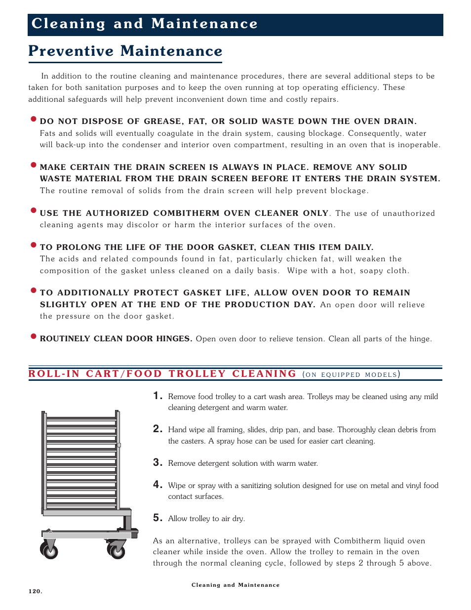 6_630_clean&maint_0308, Preventive maintenance | Alto-Shaam Combitherm 1008 User Manual | Page 123 / 135