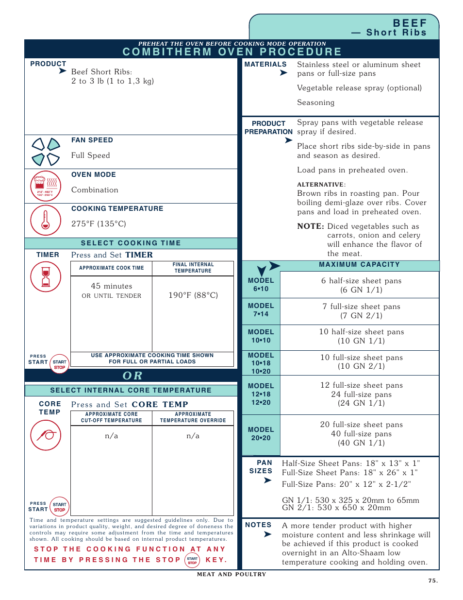 B e e f | Alto-Shaam Combitherm 1008 User Manual | Page 78 / 135