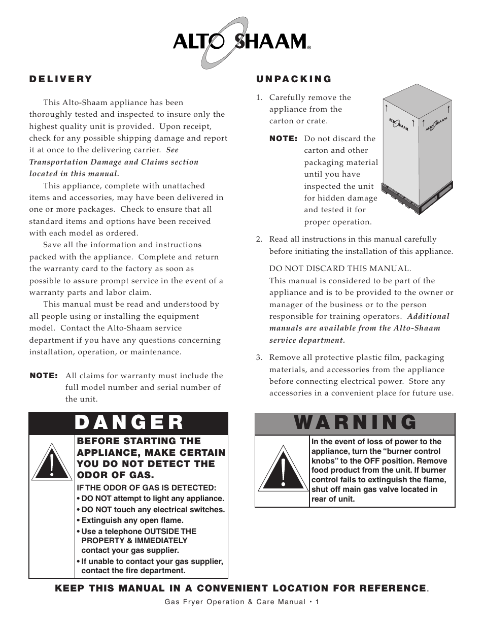 Alto-Shaam ASF-75G User Manual | Page 2 / 61