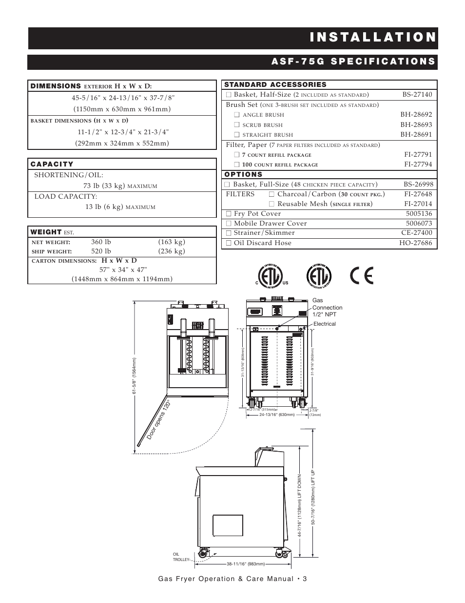 Alto-Shaam ASF-75G User Manual | Page 4 / 61