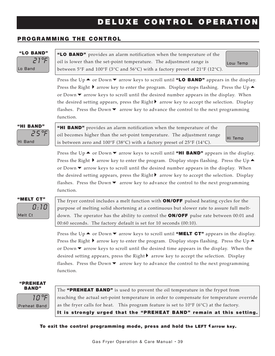 1 0 ° f, 2 5 ° f, 2 1 ° f | Alto-Shaam ASF-75G User Manual | Page 40 / 61