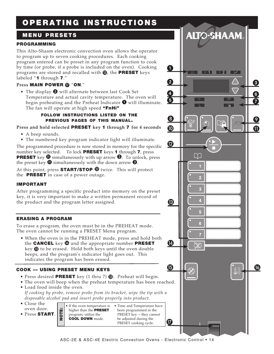 Alto-Shaam ASC-4E ASC-2E User Manual | Page 16 / 31