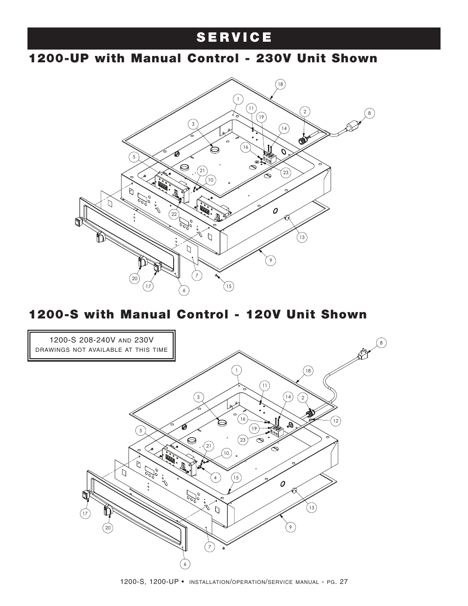 230v | Alto-Shaam Halo Heat 1200-UP User Manual | Page 28 / 43