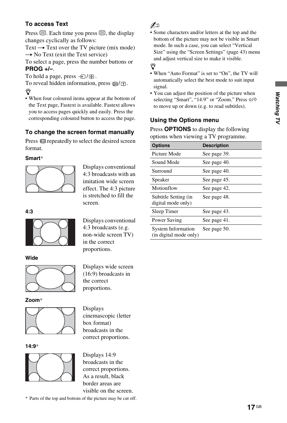 Sony KDL-40Z4500 User Manual | Page 17 / 195