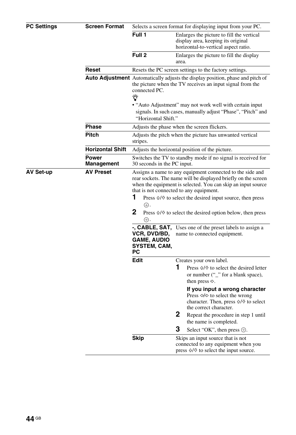 Sony KDL-40Z4500 User Manual | Page 44 / 195
