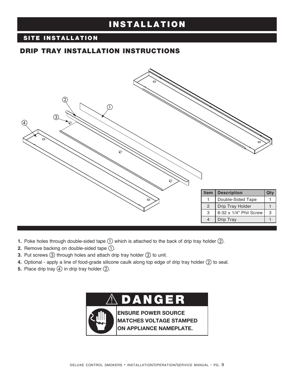 Drip tray installation instructions | Alto-Shaam 1000-SK/III User Manual | Page 11 / 38