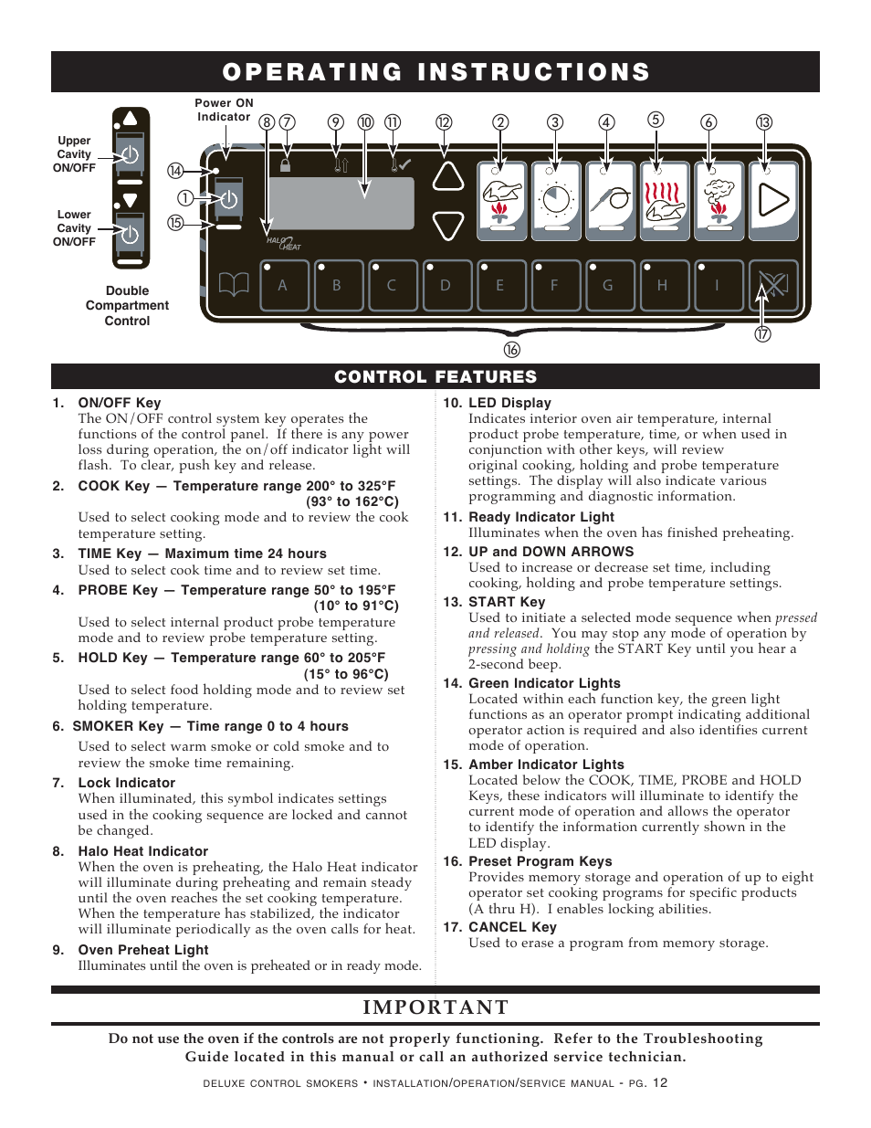 Important | Alto-Shaam 1000-SK/III User Manual | Page 14 / 38